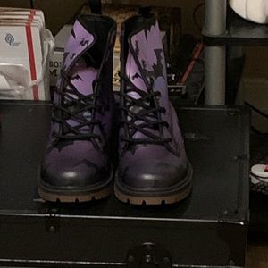 Purple ombre bat boots